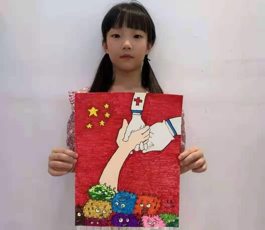 固镇县连城镇中心小学开展疫情防控从我做起主题绘画活动